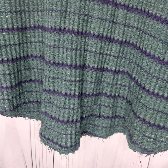 We The Free/ Free People Kristina Drippy Thermal Sweater With Raw Edges Size XS - Picture 5 of 13